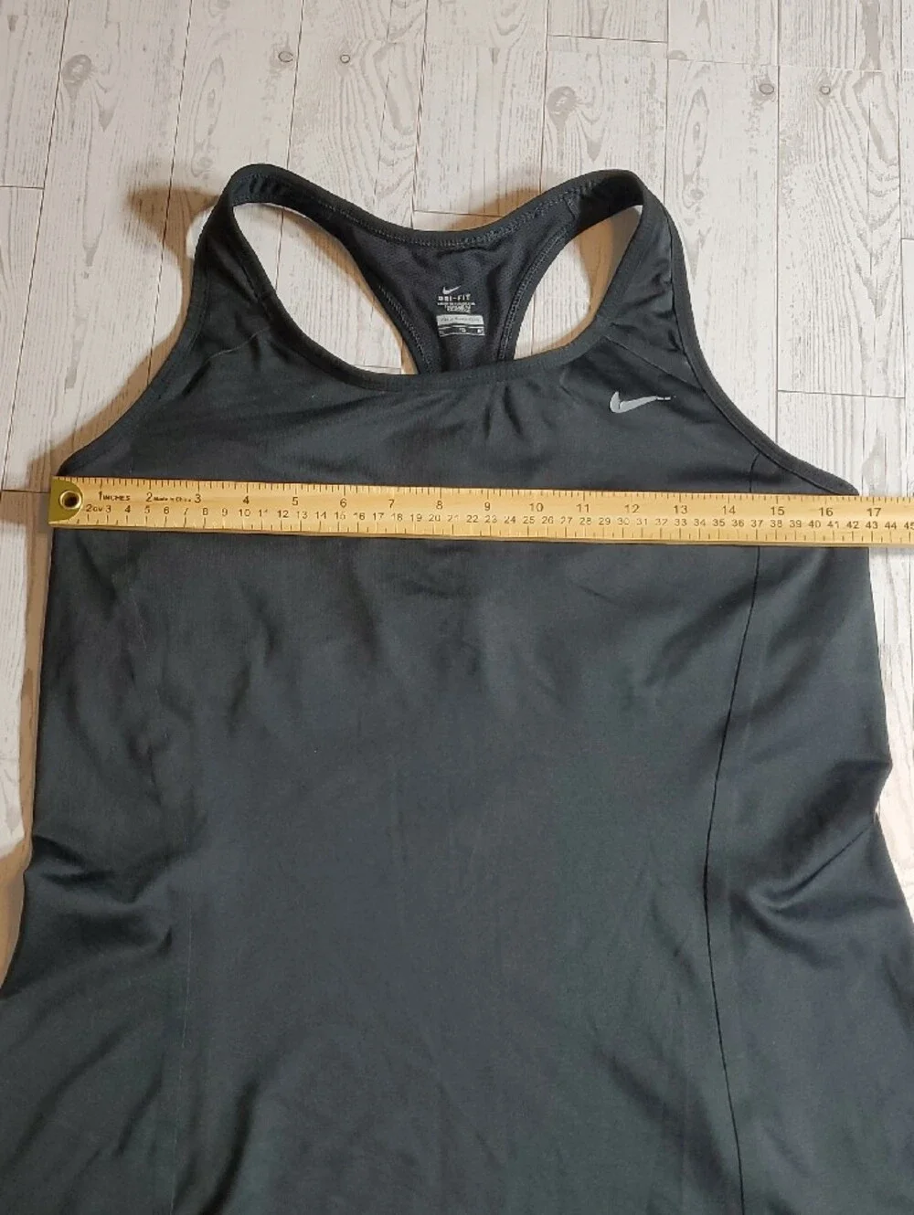Nike Dri-Fit Black Racerback Tank Top Built-In Bra Athletic Women's XL